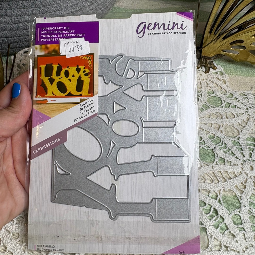 Gemini Crafters Companion Papercraft Die Cut I Love You Scrapbook
